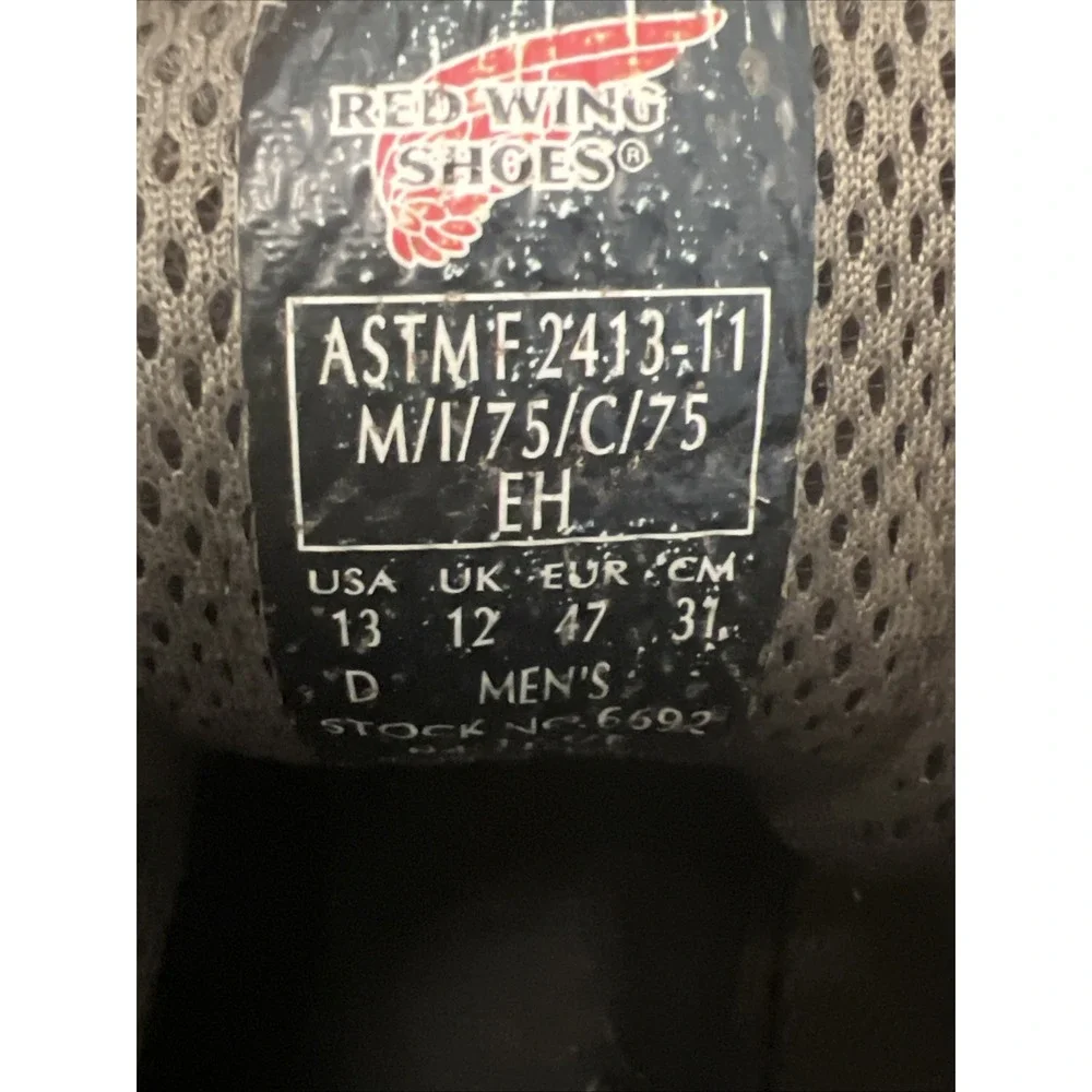 Red Wing 2413-11 Mens Steel‎ Toe Leather Boots 13D Waterproof EU 47 2018